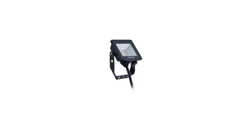 Philips Essential SmartBright G5 LED Floodlight, 1000 lm, 10 W 110°, Safety class I, Mounting bracket