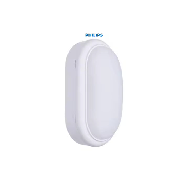 PHILIPS SMARTBRIGHT BULKHEAD WL008C LED10 15W 220-240V 1400LM IP65 4000K NEUTRAL WHITE OVAL LED WALL LIGHT